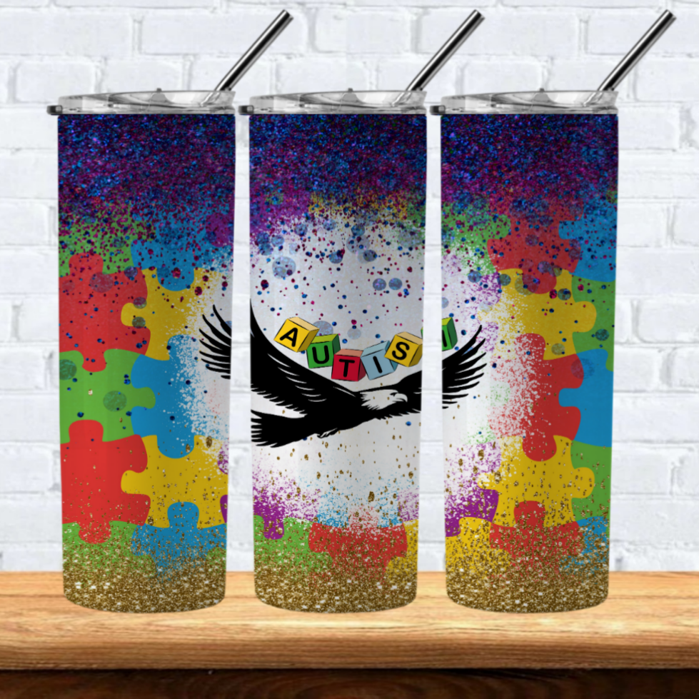 Autism Sublimation 20oz Tumbler Images Bundle