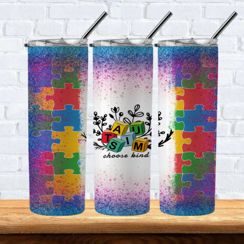 Autism Sublimation 20oz Tumbler Images Bundle