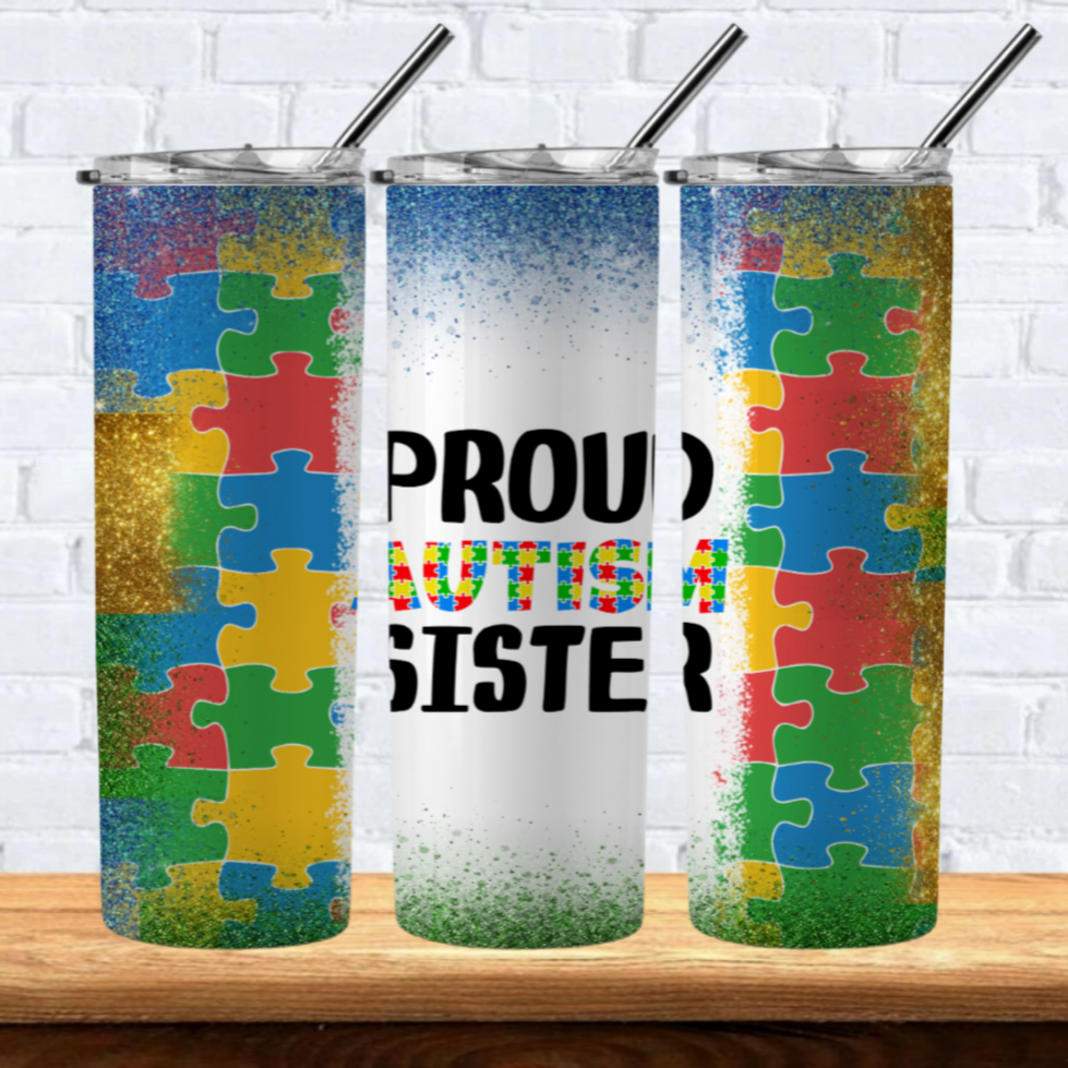 Autism Sublimation 20oz Tumbler Images Bundle