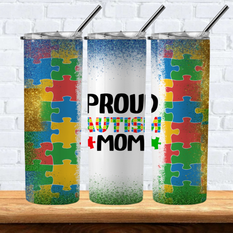 Autism Sublimation 20oz Tumbler Images Bundle