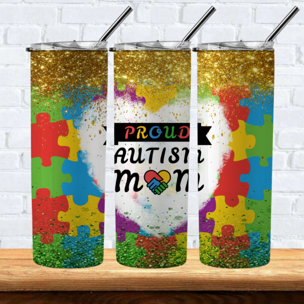 Autism Sublimation 20oz Tumbler Images Bundle