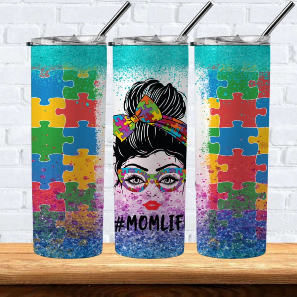 Autism Sublimation 20oz Tumbler Images Bundle