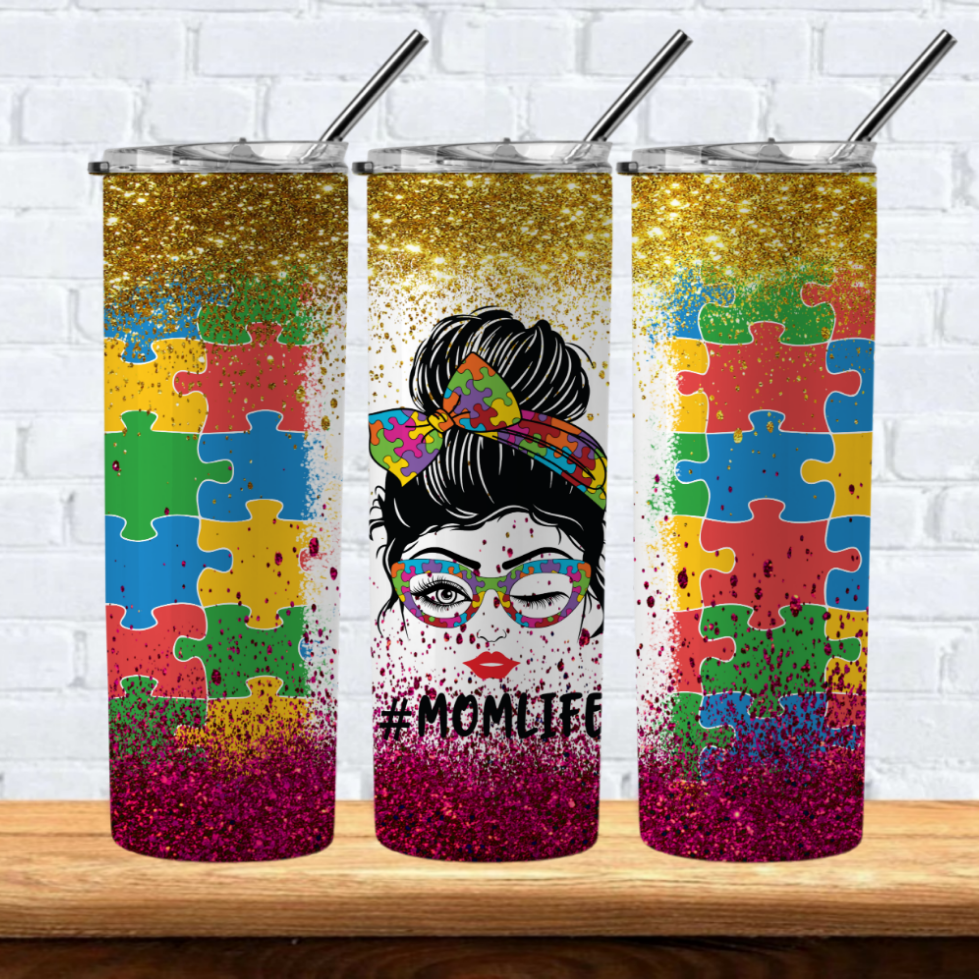 Autism Sublimation 20oz Tumbler Images Bundle