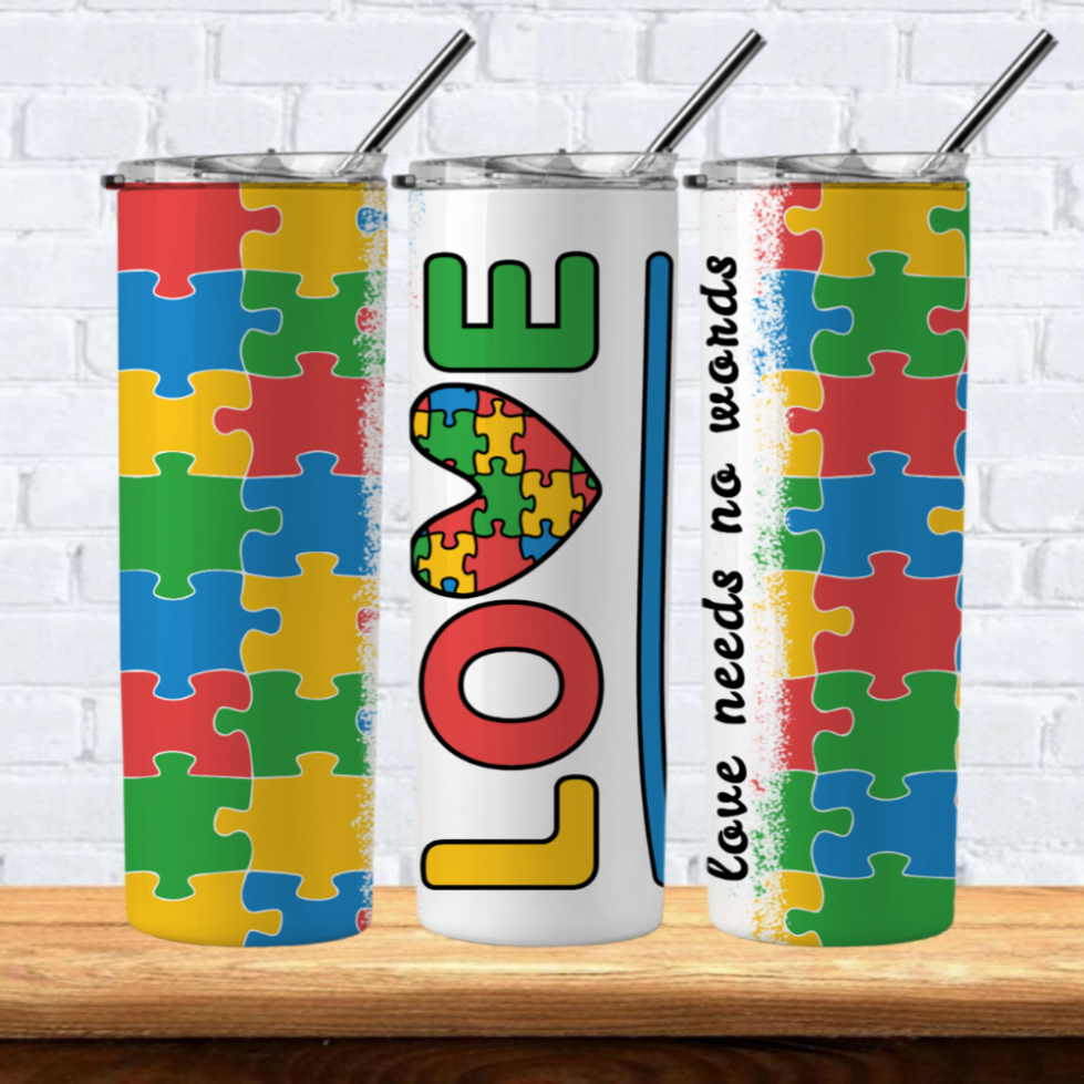 Autism Sublimation 20oz Tumbler Images Bundle