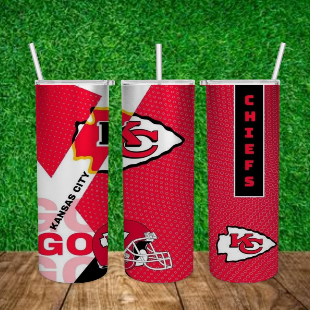 Football 20oz Sublimation Tumbler Image