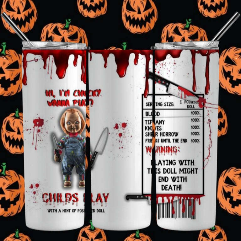 Horror Sublimation Tumbler Image 20 oz