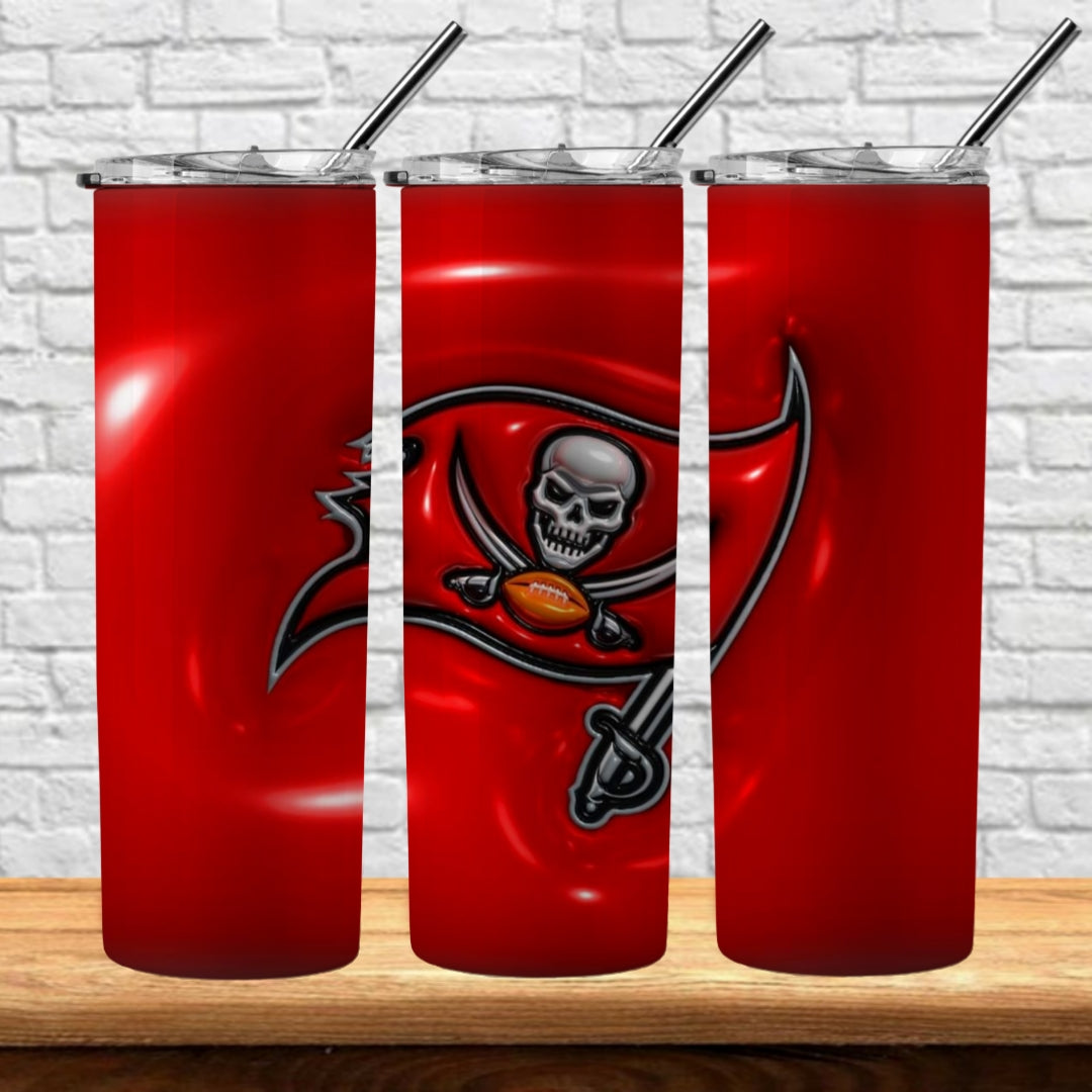 3D Inflate Football 20oz Sublimation Tumbler Image