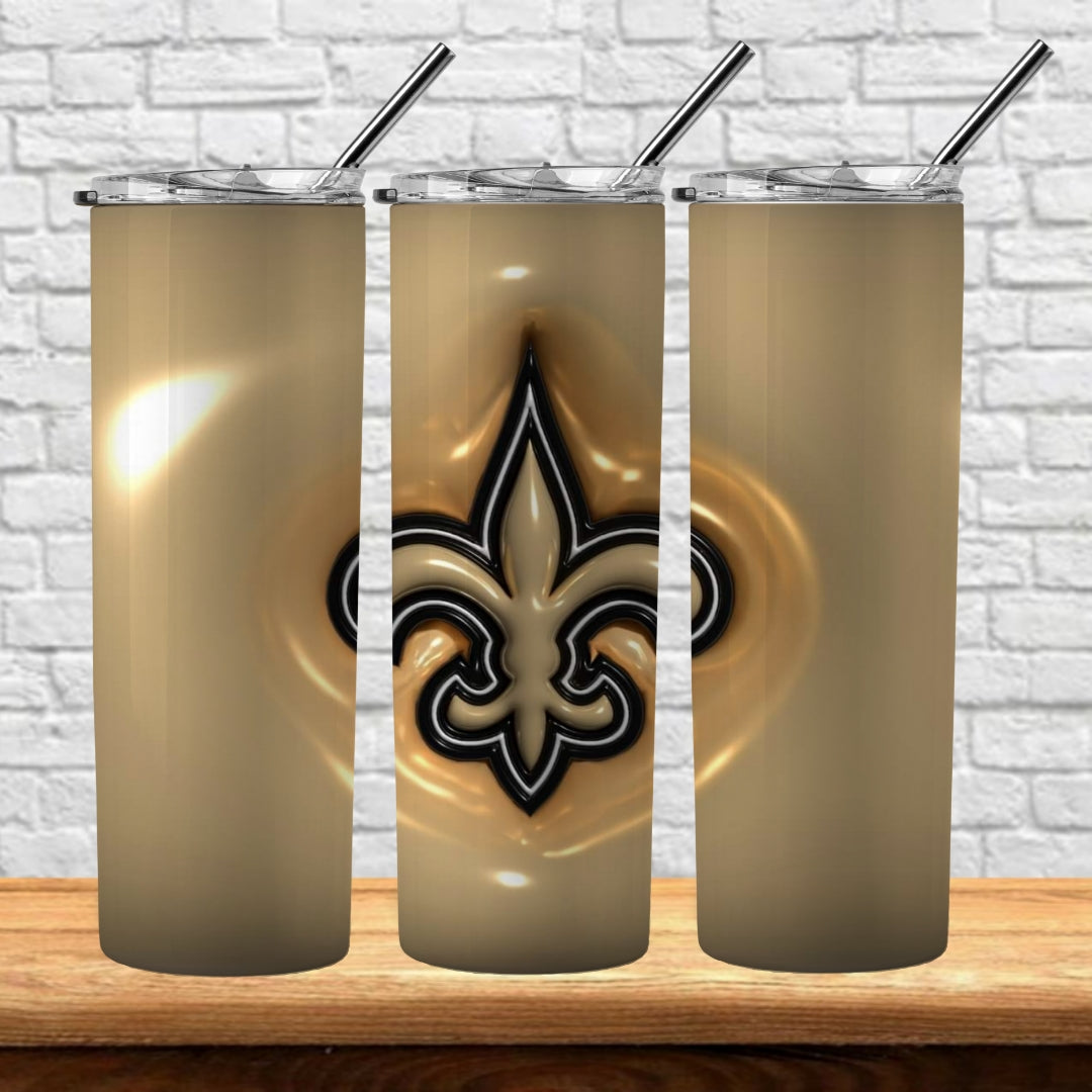 3D Inflate Football 20oz Sublimation Tumbler Image