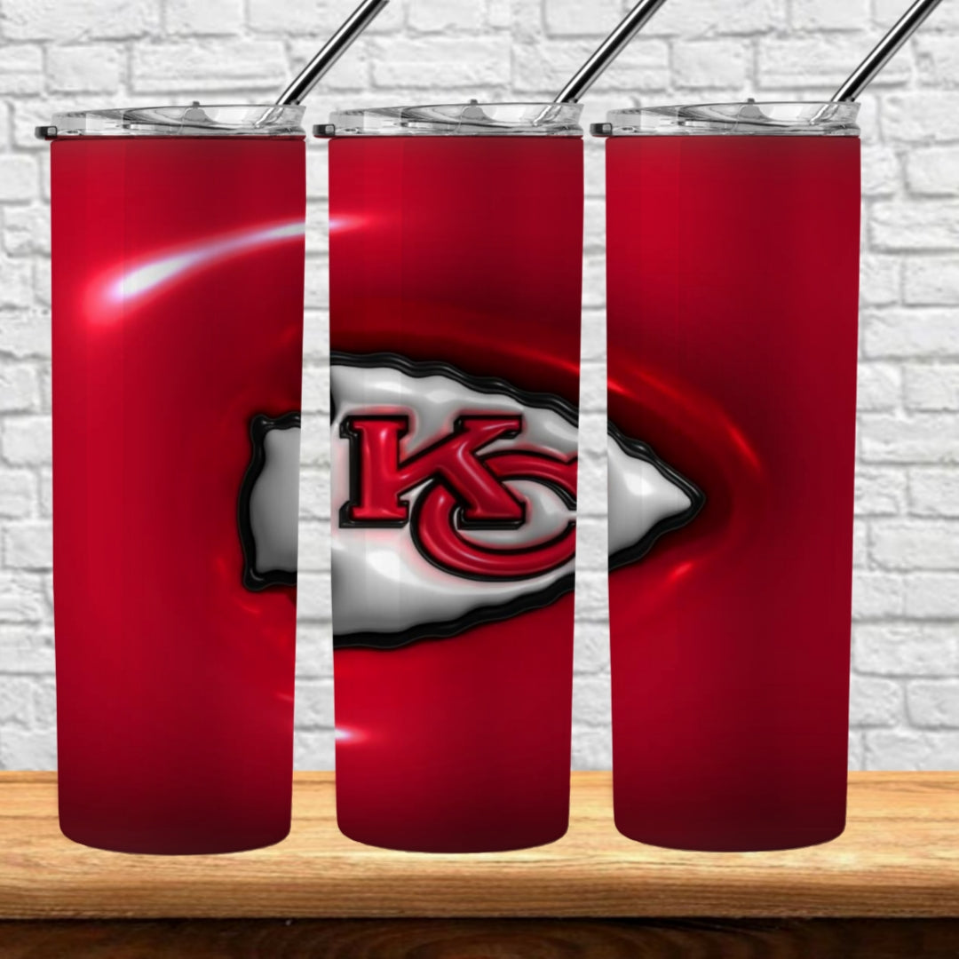 3D Inflate Football 20oz Sublimation Tumbler Image