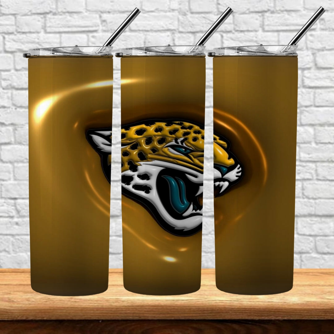 3D Inflate Football 20oz Sublimation Tumbler Image