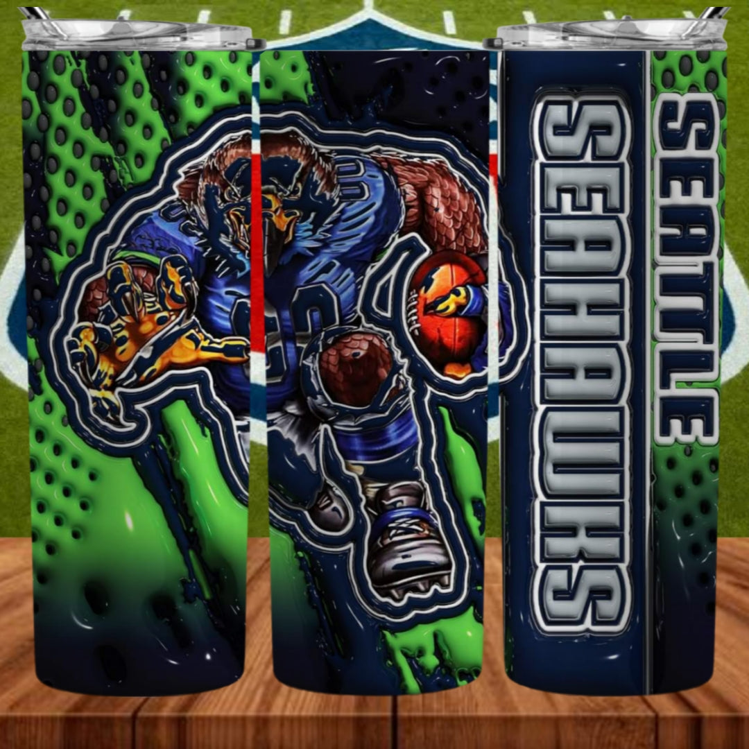 Inflate Football Sublimation 20oz Tumbler Image Puff