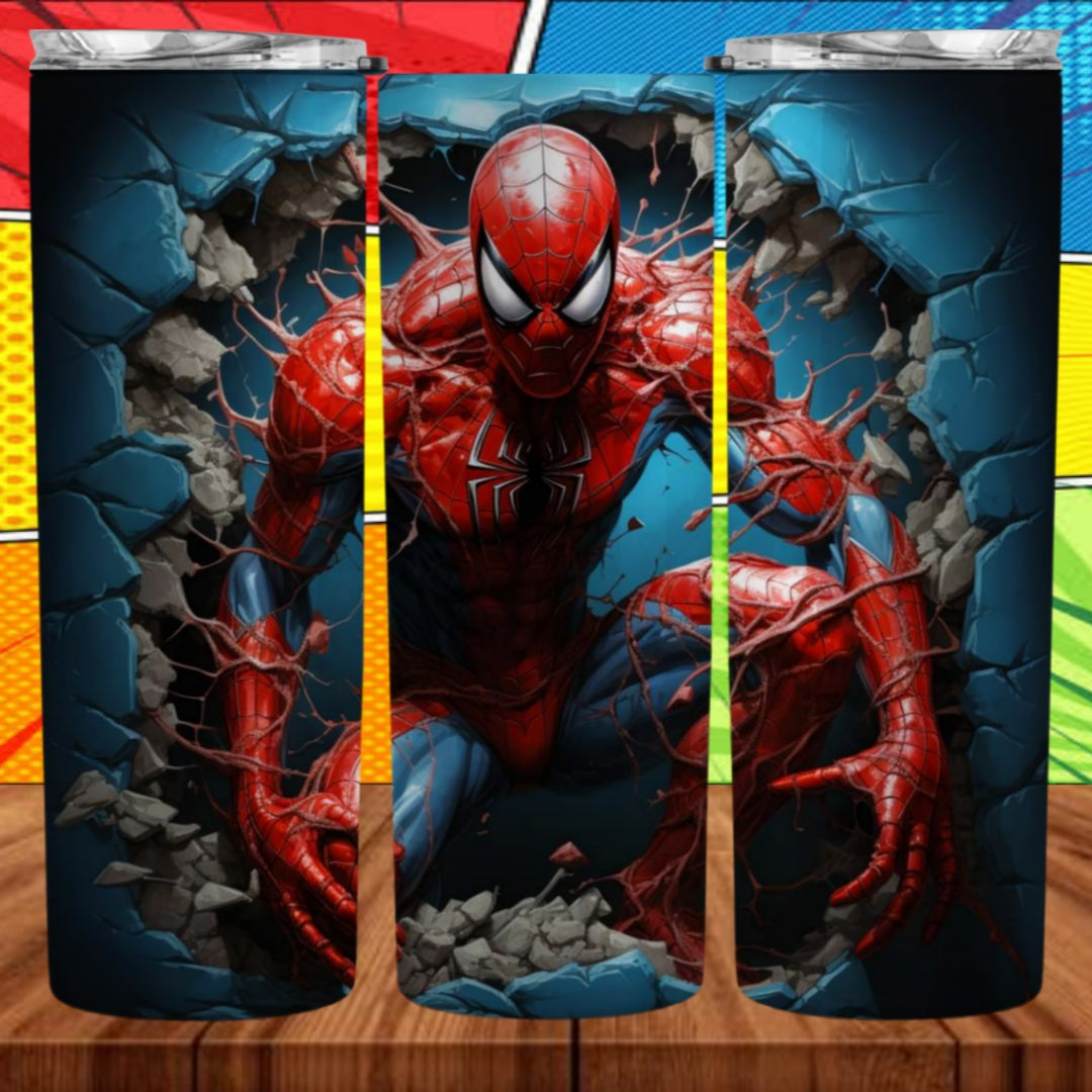 3D Superhero 20oz Sublimation Tumbler Images Bundle