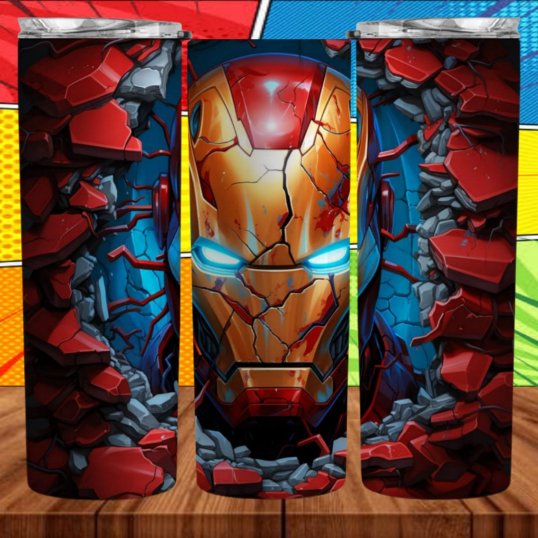 3D Superhero 20oz Sublimation Tumbler Images Bundle