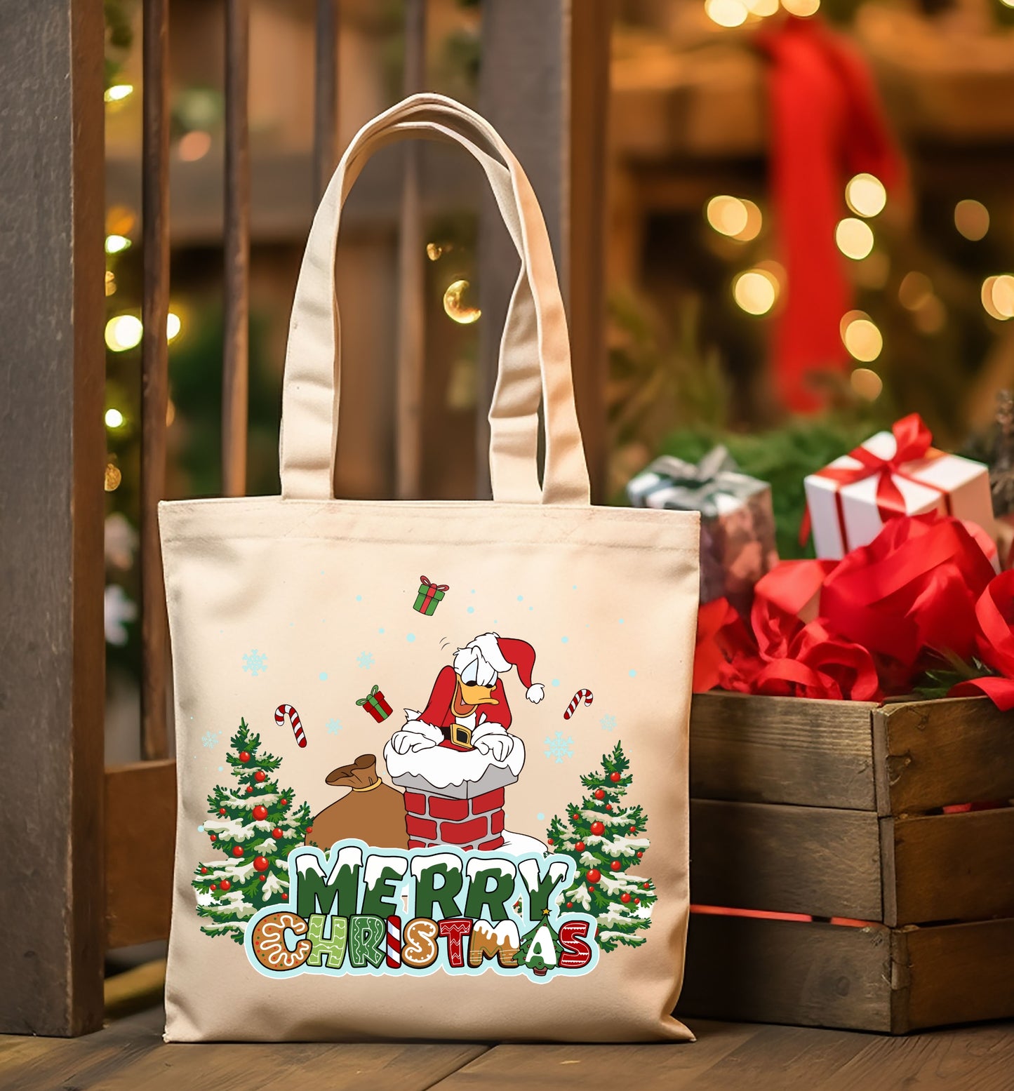 Christmas Cartoon Tote Images Bundle