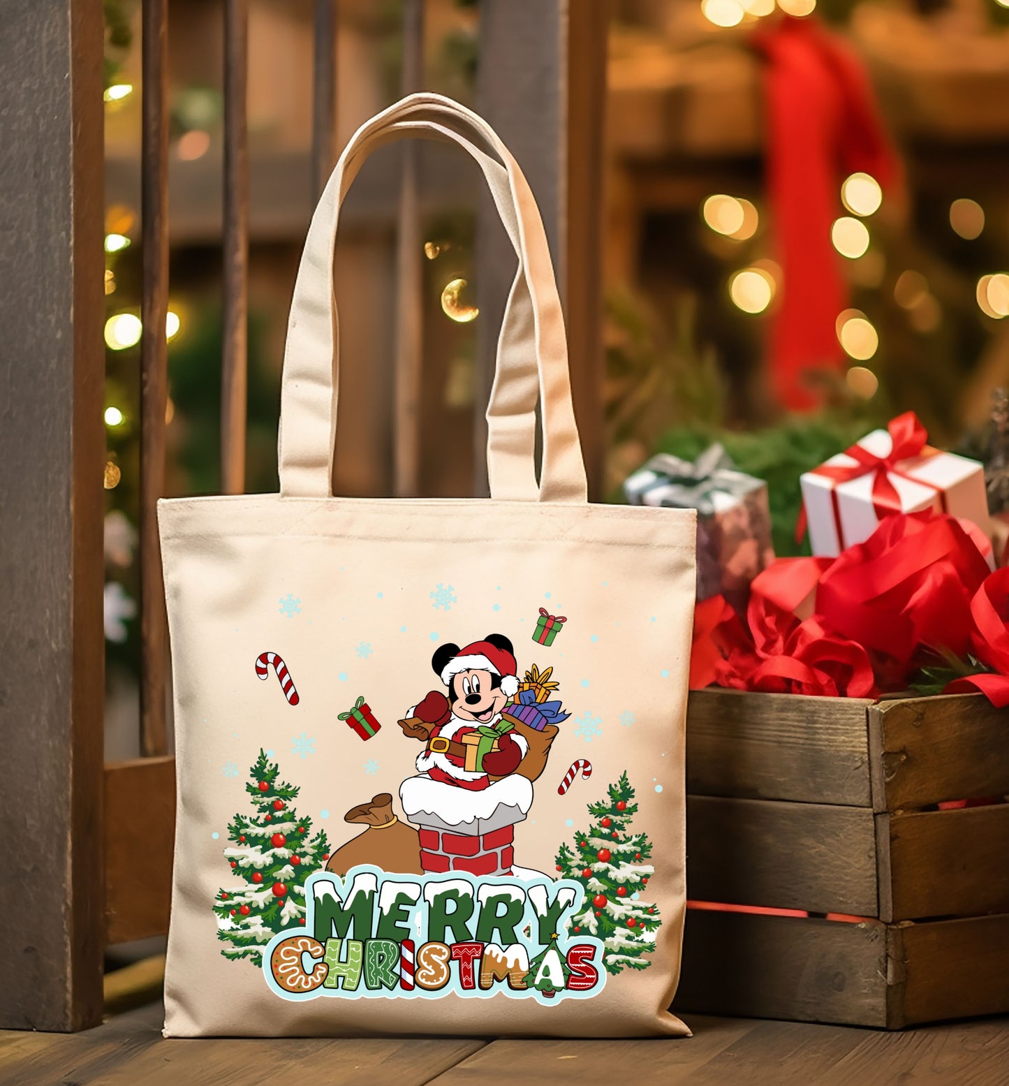 Christmas Cartoon Tote Images Bundle