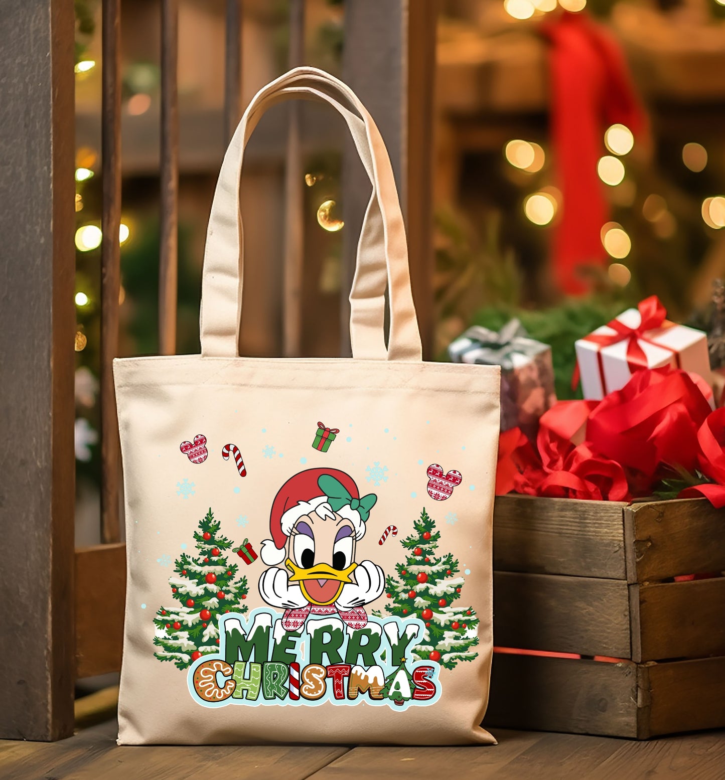 Christmas Cartoon Tote Images Bundle