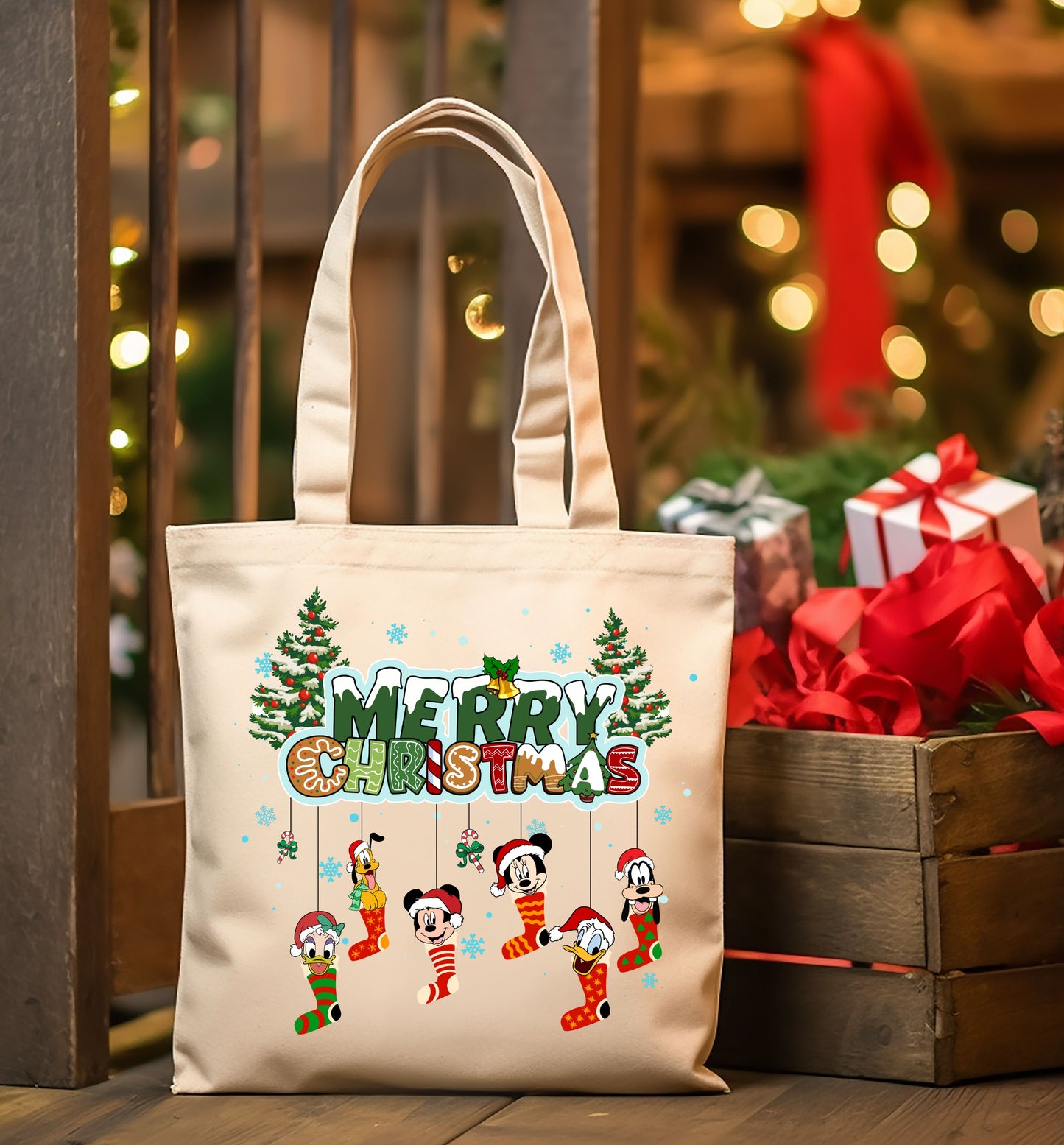 Christmas Cartoon Tote Images Bundle