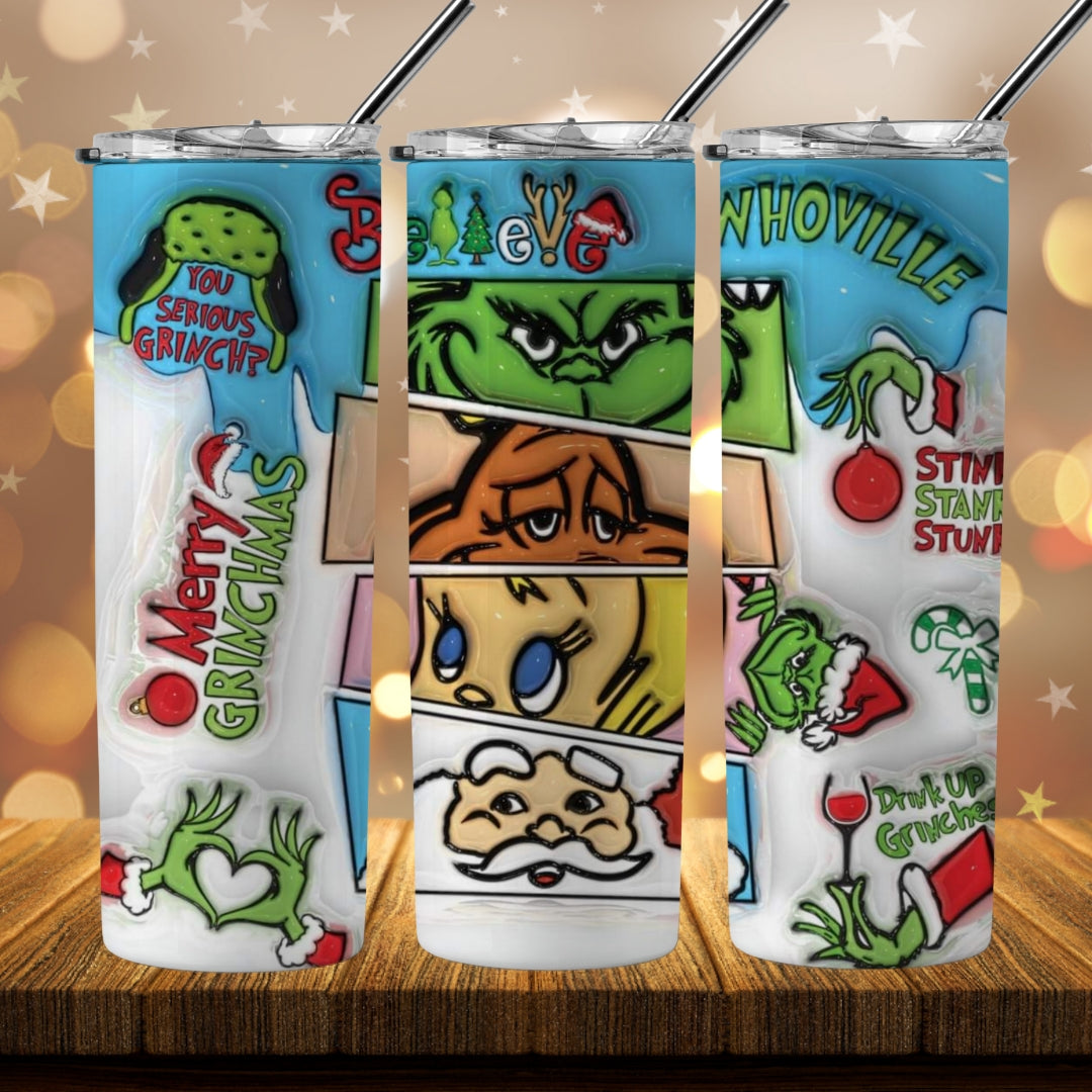 40+ 3D Inflate Christmas Sublimation 20oz Images Bundle