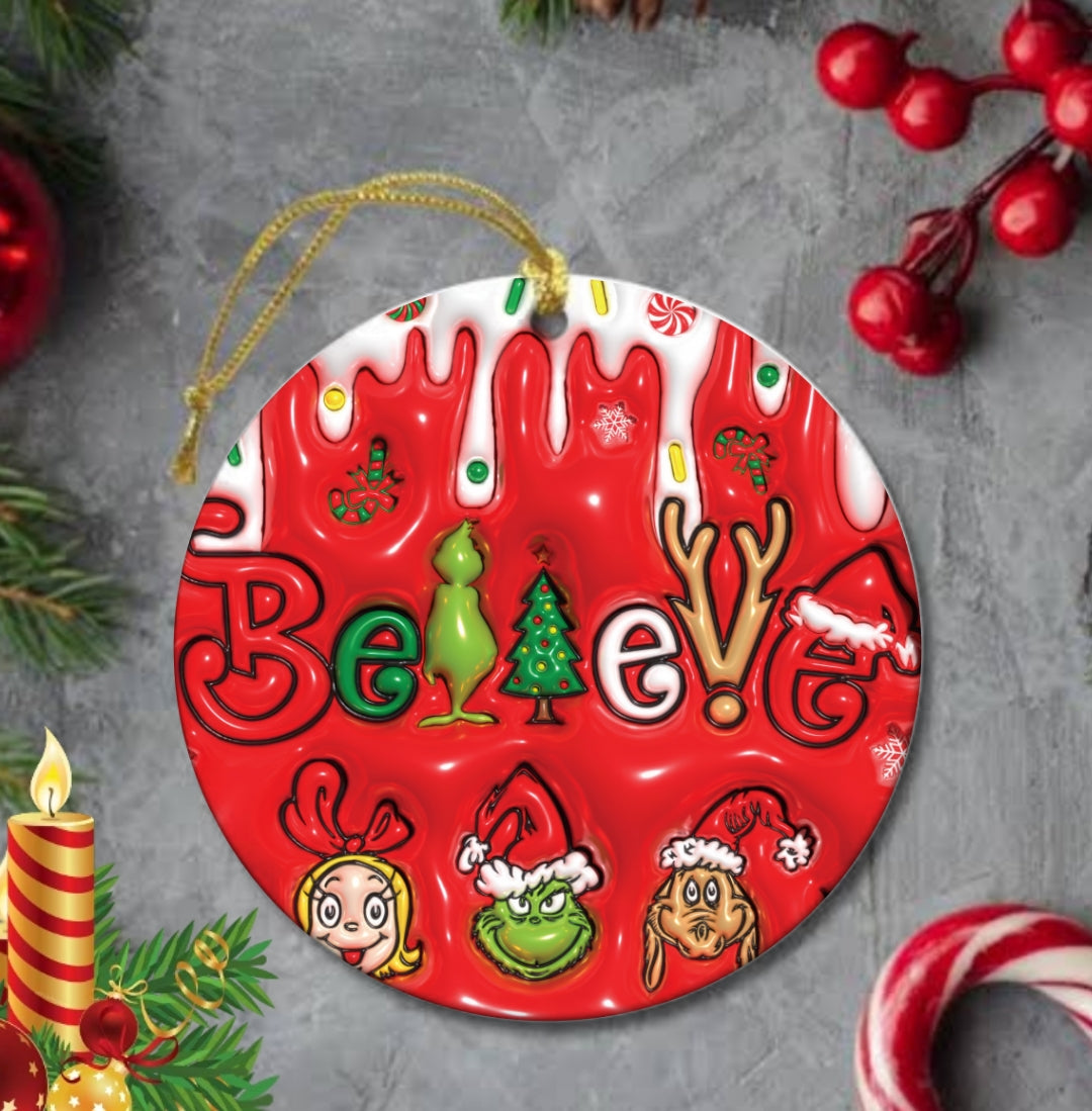 50+ 3D Christmas Sublimation Ornament/Car Coaster Images Bundle