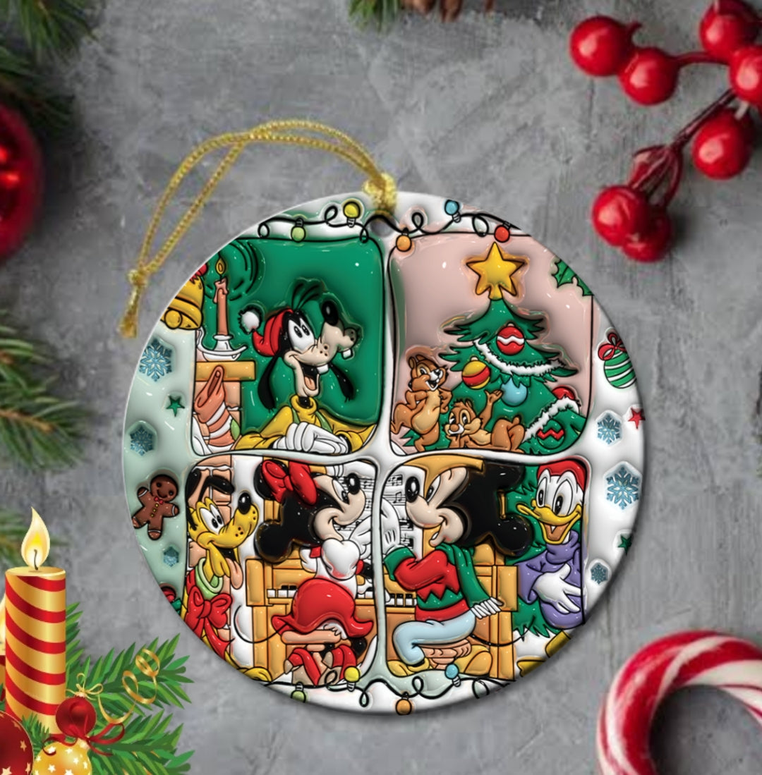 50+ 3D Christmas Sublimation Ornament/Car Coaster Images Bundle