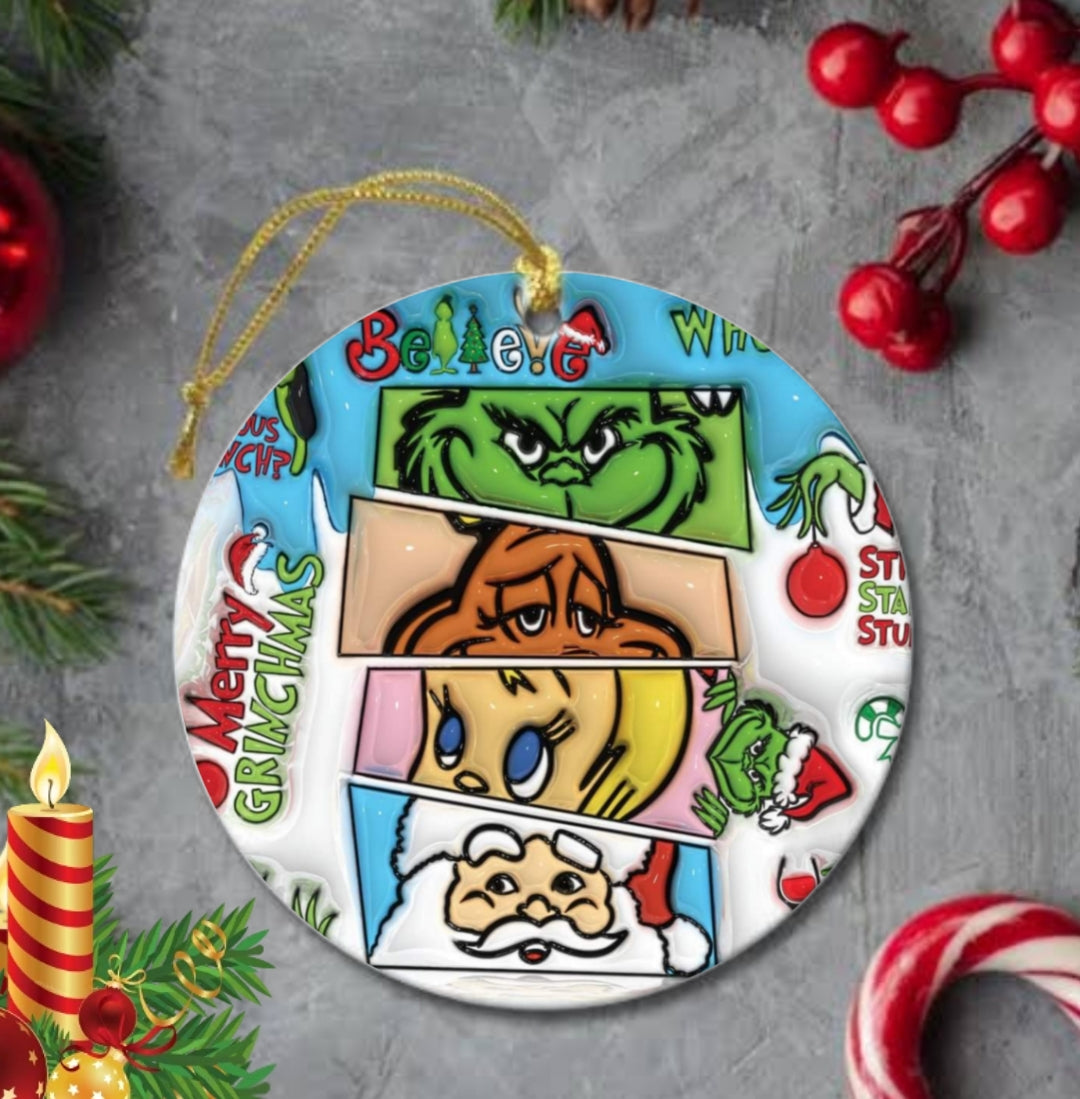 50+ 3D Christmas Sublimation Ornament/Car Coaster Images Bundle