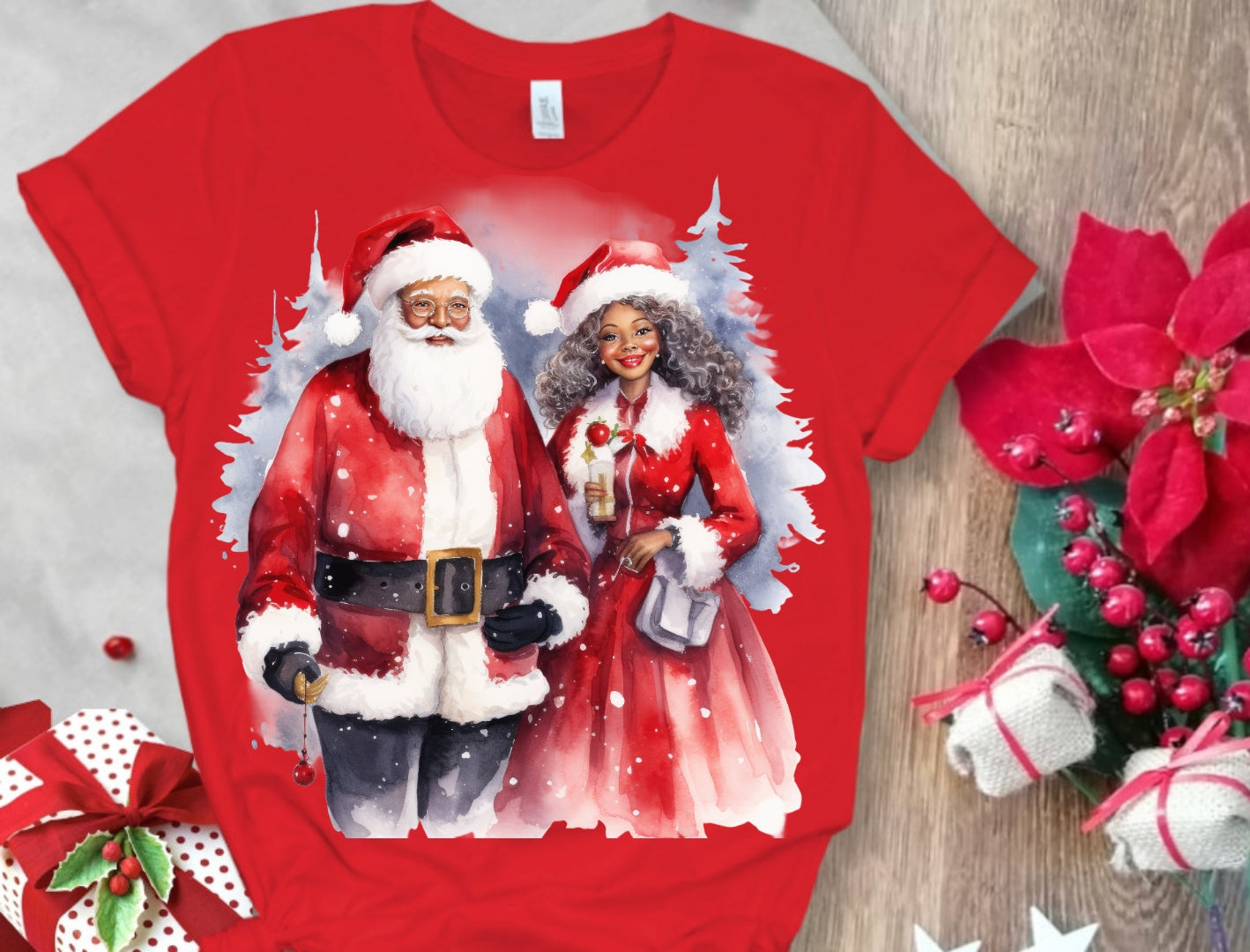 Christmas Santa Sublimation/DTF T-Shirt Images Bundle