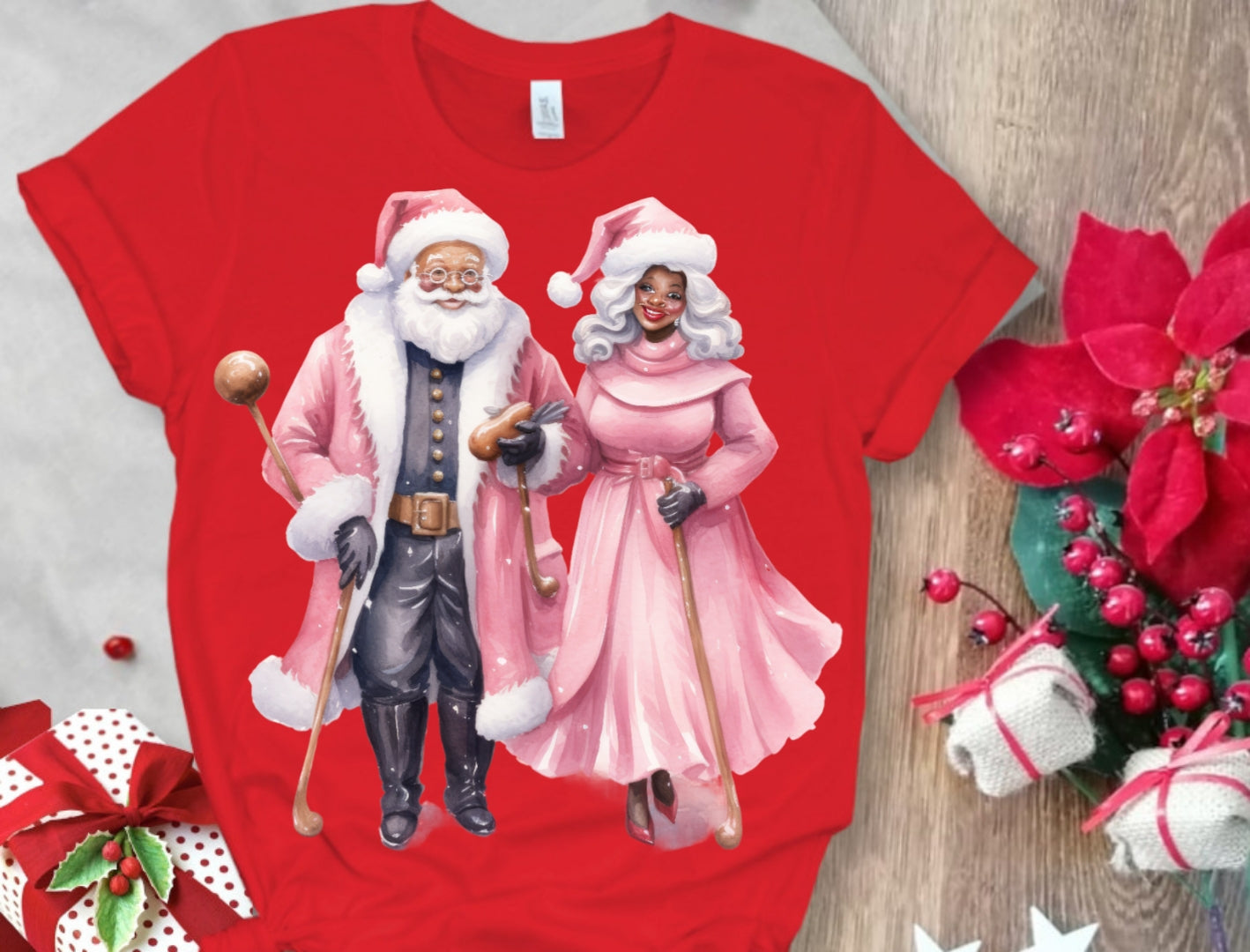 Christmas Santa Sublimation/DTF T-Shirt Images Bundle