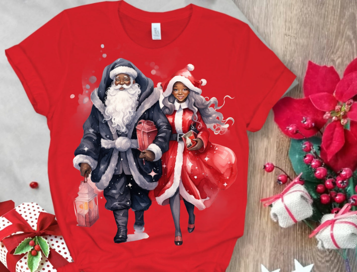 Christmas Santa Sublimation/DTF T-Shirt Images Bundle