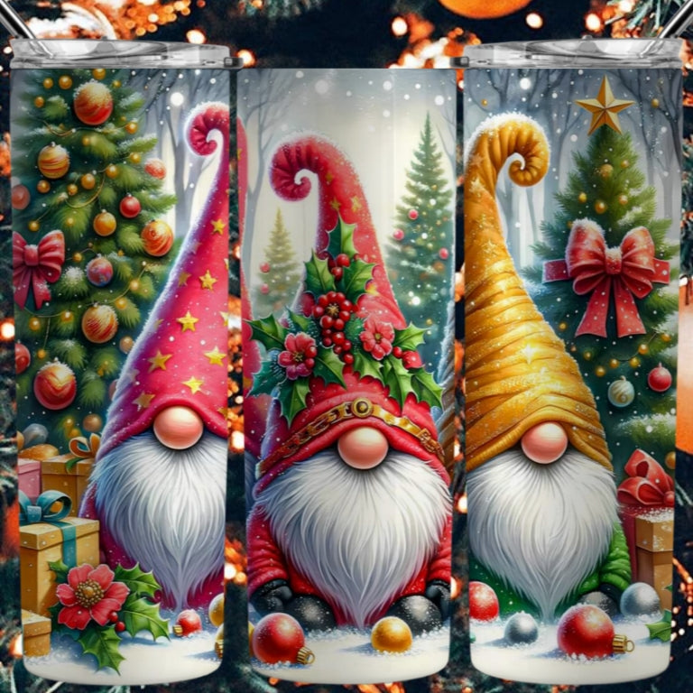 Christmas Gnomes Sublimation 20oz Images Bundle