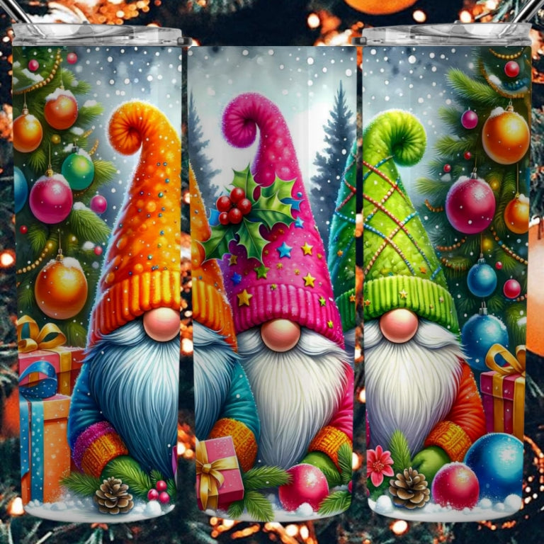 Christmas Gnomes Sublimation 20oz Images Bundle