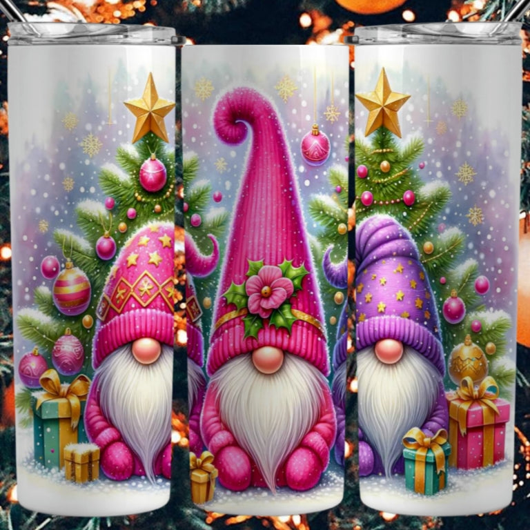 Christmas Gnomes Sublimation 20oz Images Bundle