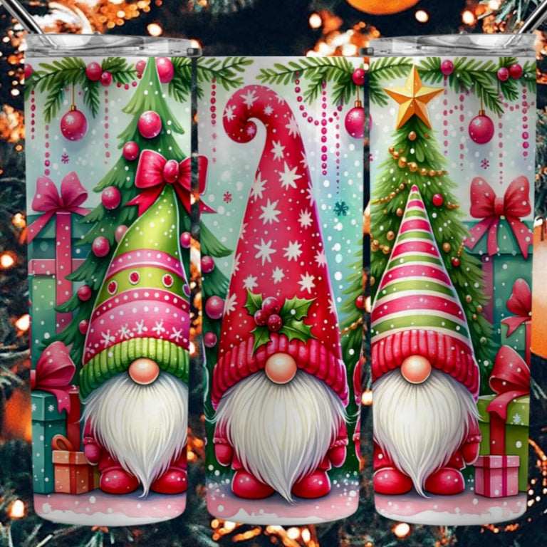 Christmas Gnomes Sublimation 20oz Images Bundle