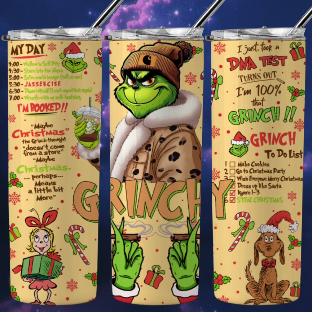 Christmas Grouch Sublimation 20oz Tumbler Image