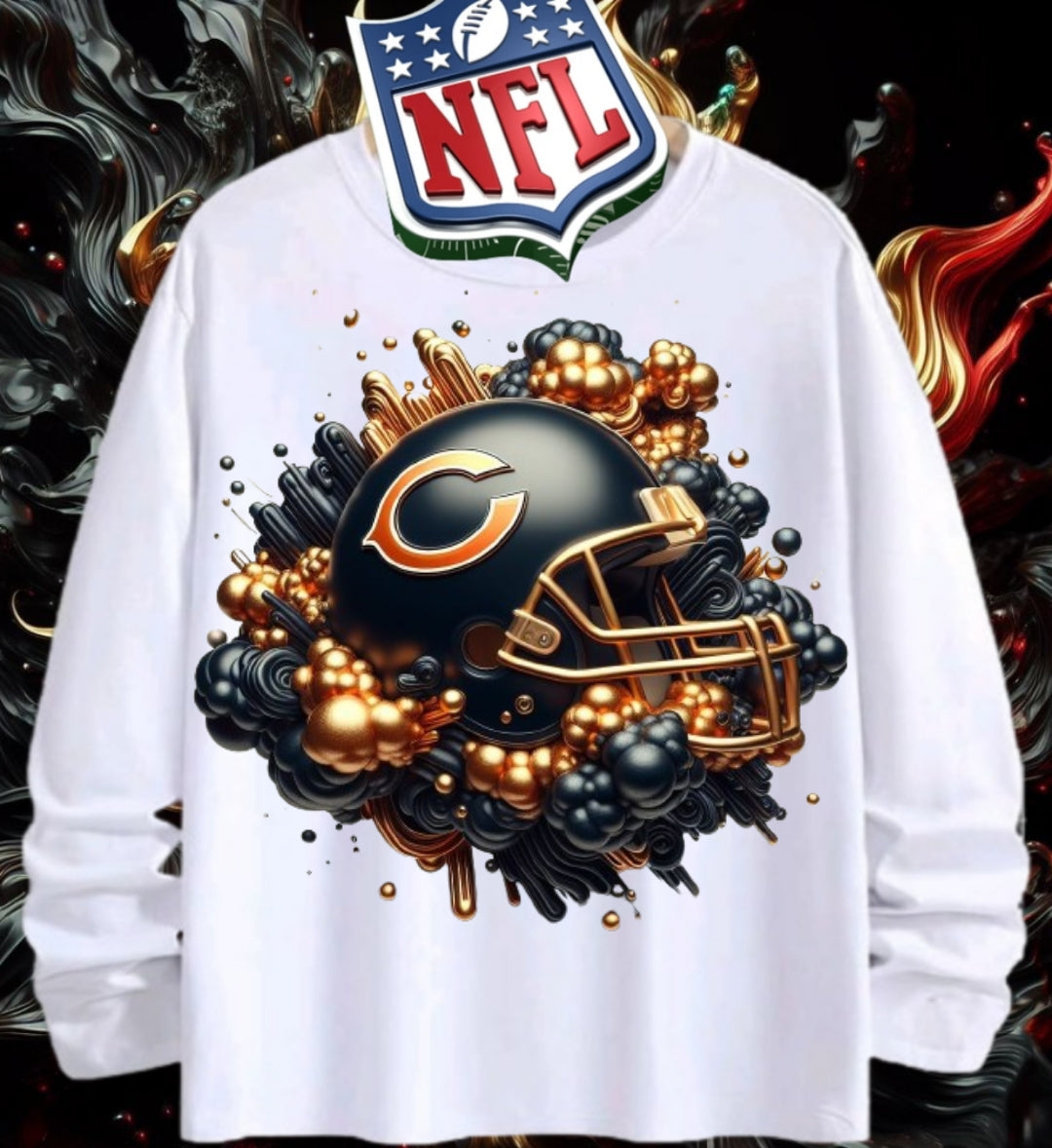 Gold Football Sublimation/DTF T-Shirt Images Bundle