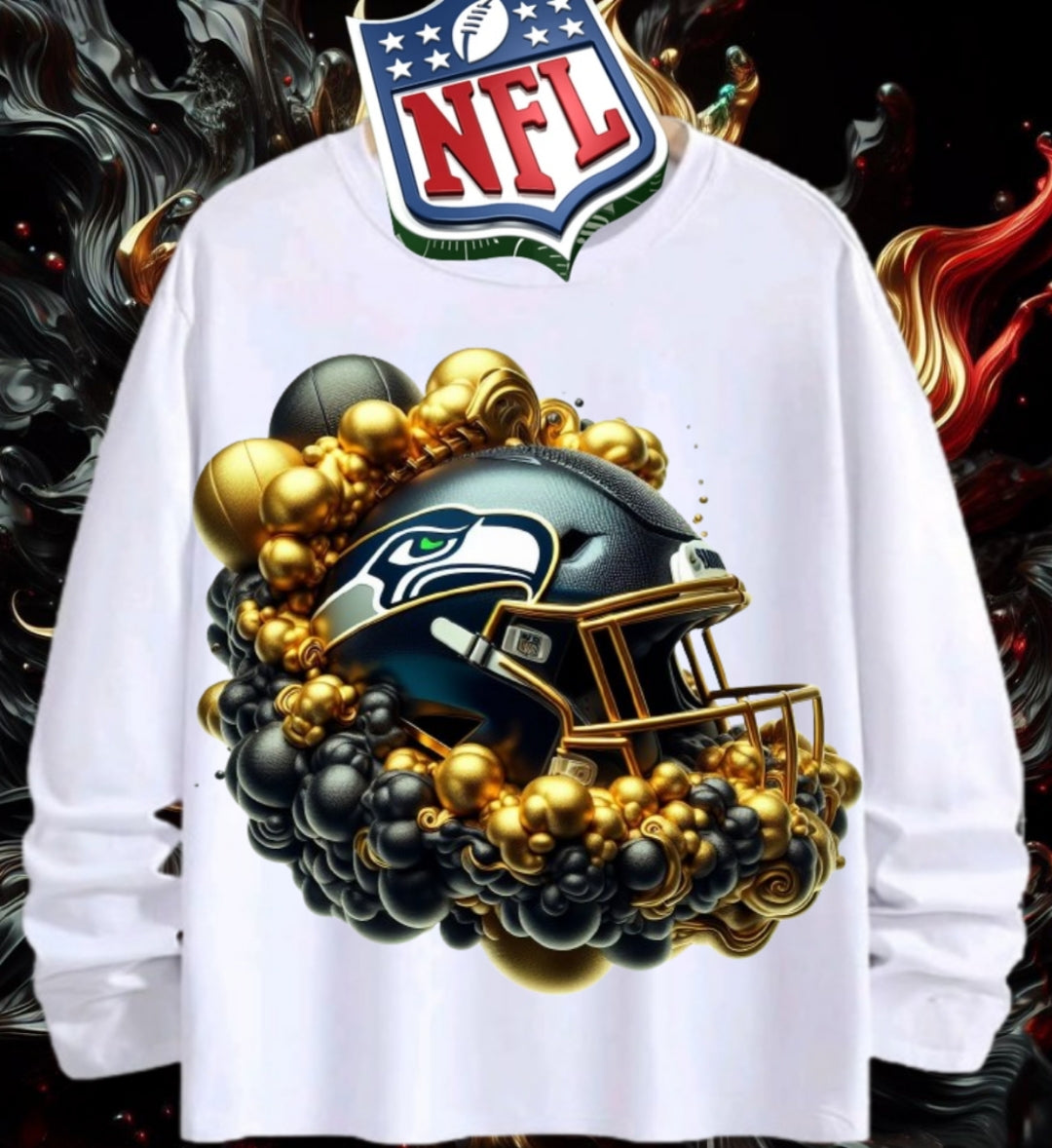 Gold Football Sublimation/DTF T-Shirt Images Bundle