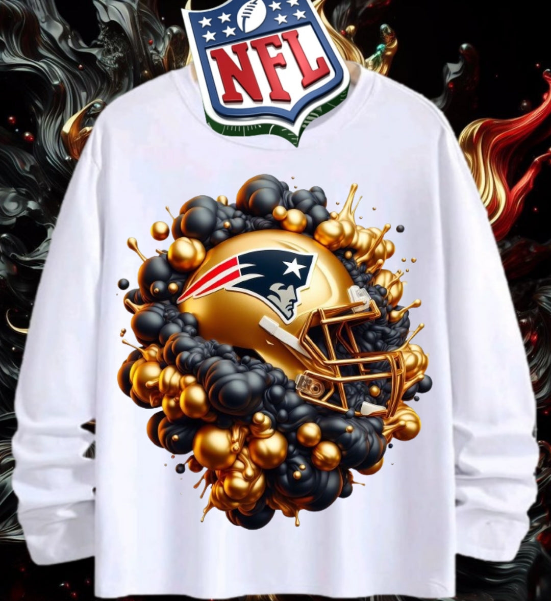 Gold Football Sublimation/DTF T-Shirt Images Bundle