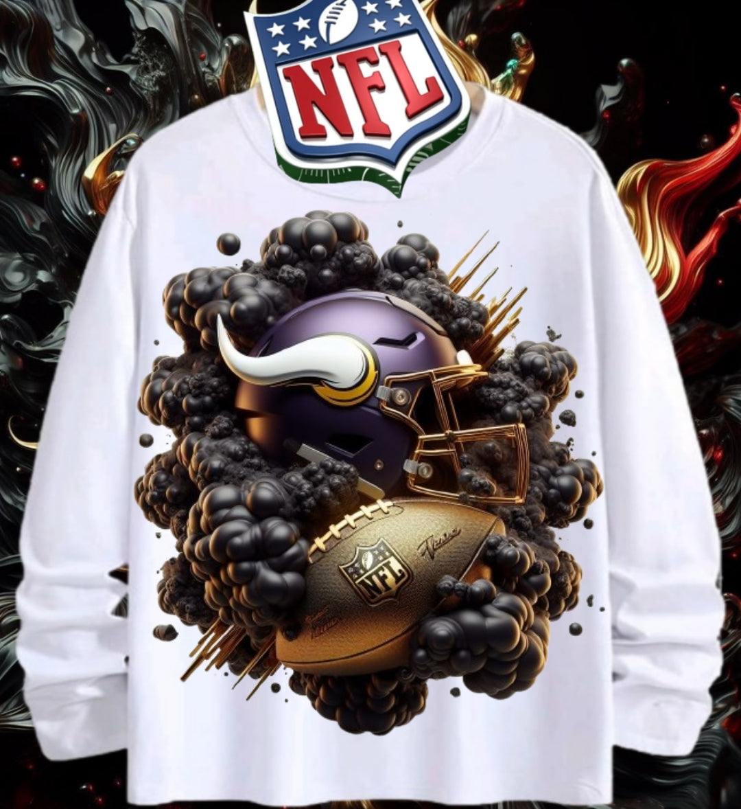 Gold Football Sublimation/DTF T-Shirt Images Bundle