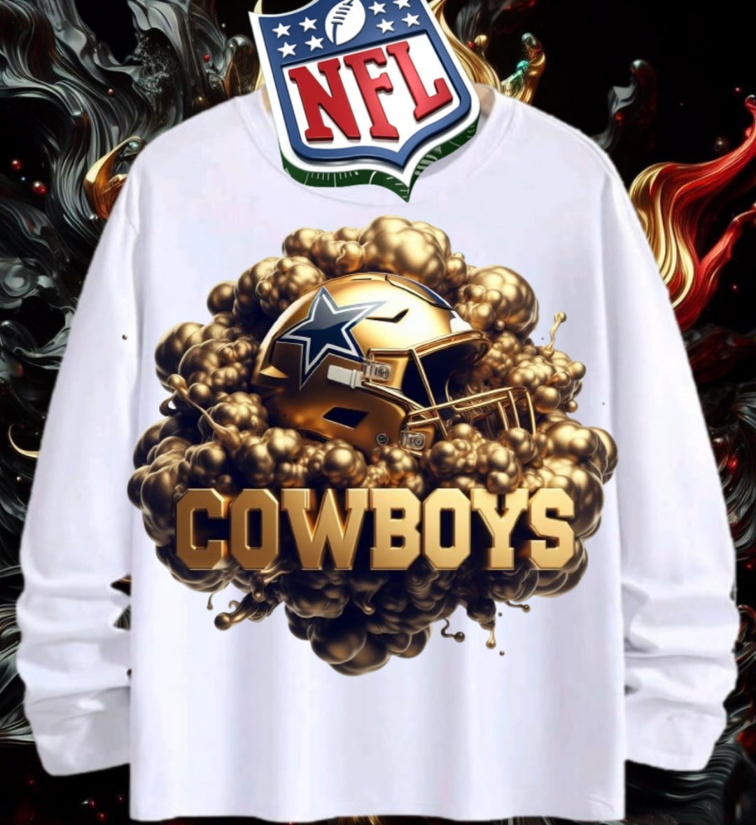 Gold Football Sublimation/DTF T-Shirt Images Bundle