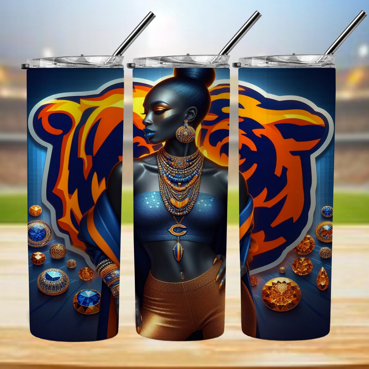 Kaleidoscope Football 20oz Sublimation Tumbler Image Bundle