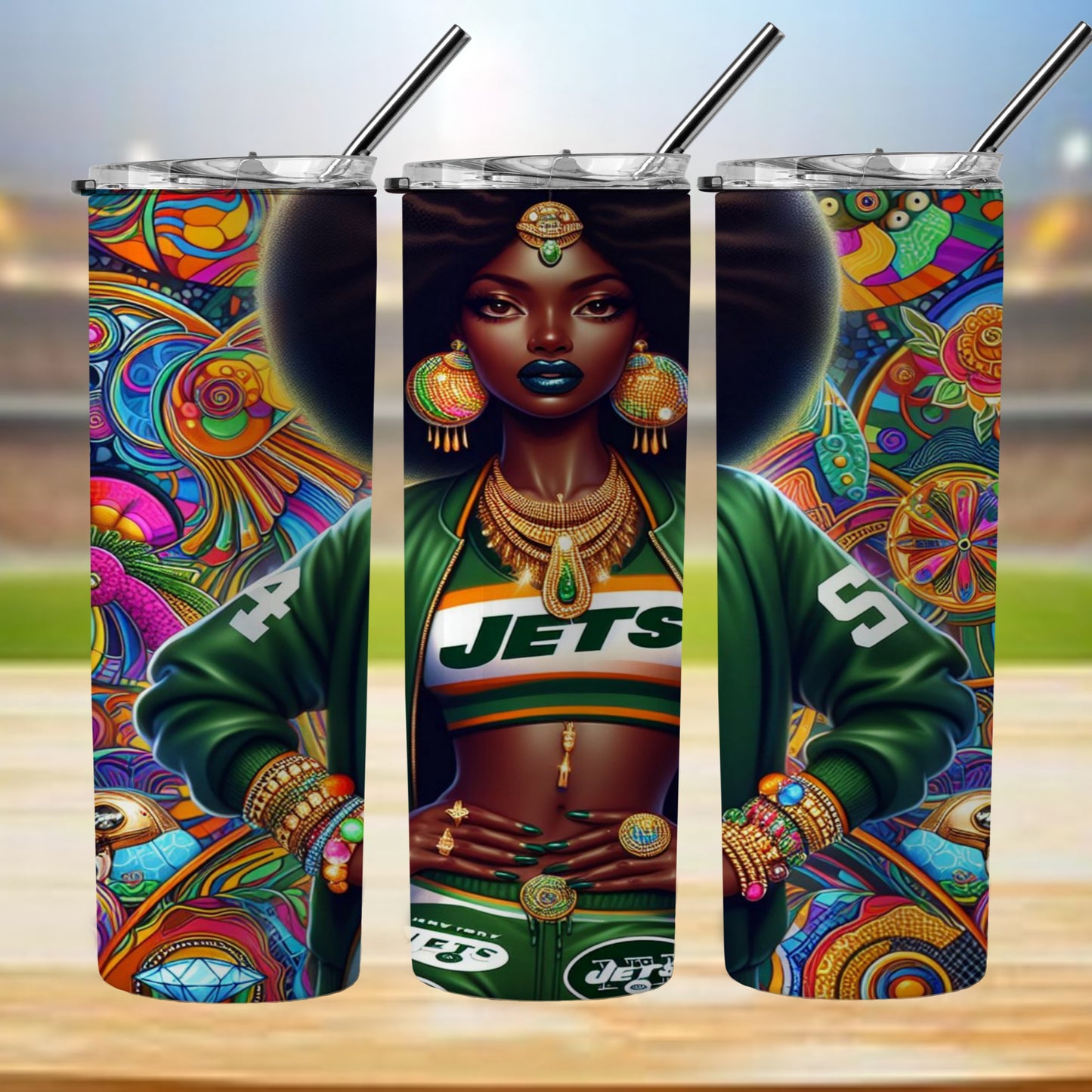 Kaleidoscope Football 20oz Sublimation Tumbler Image Bundle