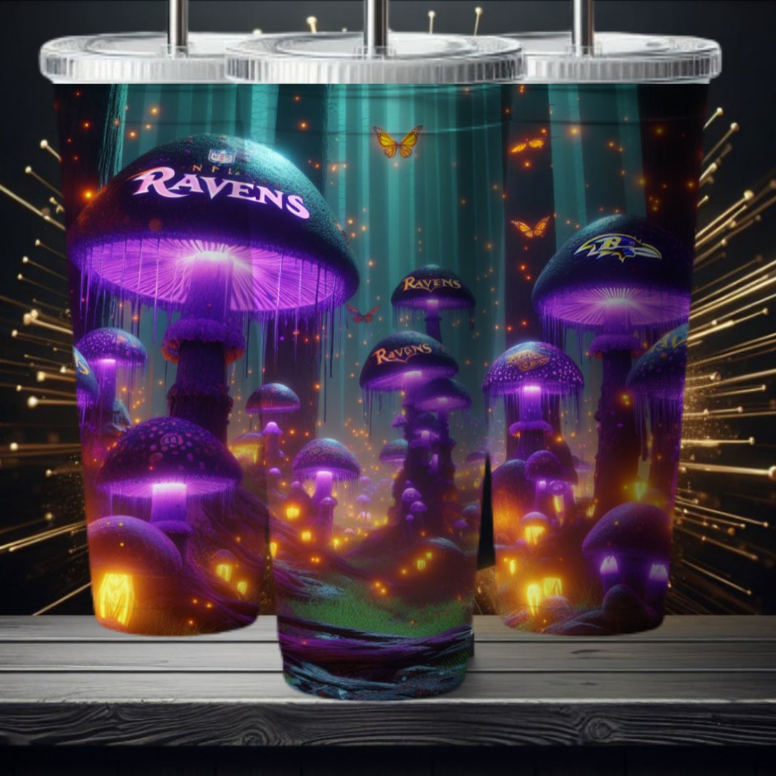 Light Football Mushroom 20oz Sublimation Tumbler Image Bundle