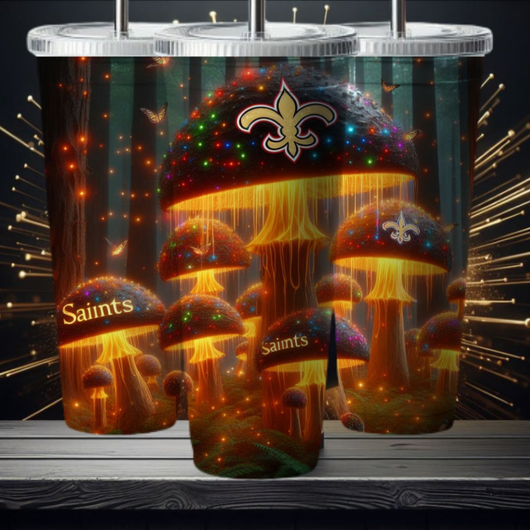 Light Football Mushroom 20oz Sublimation Tumbler Image Bundle