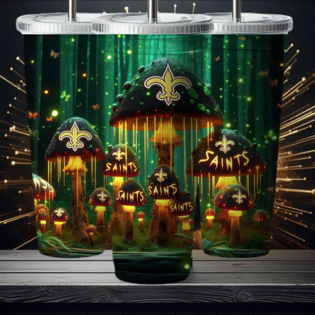 Light Football Mushroom 20oz Sublimation Tumbler Image Bundle