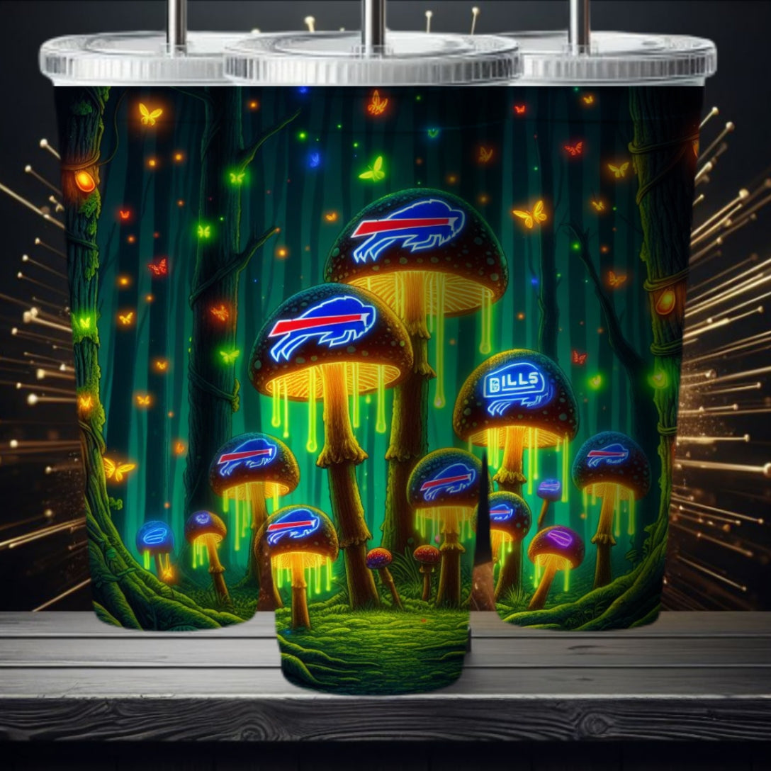 Light Football Mushroom 20oz Sublimation Tumbler Image Bundle