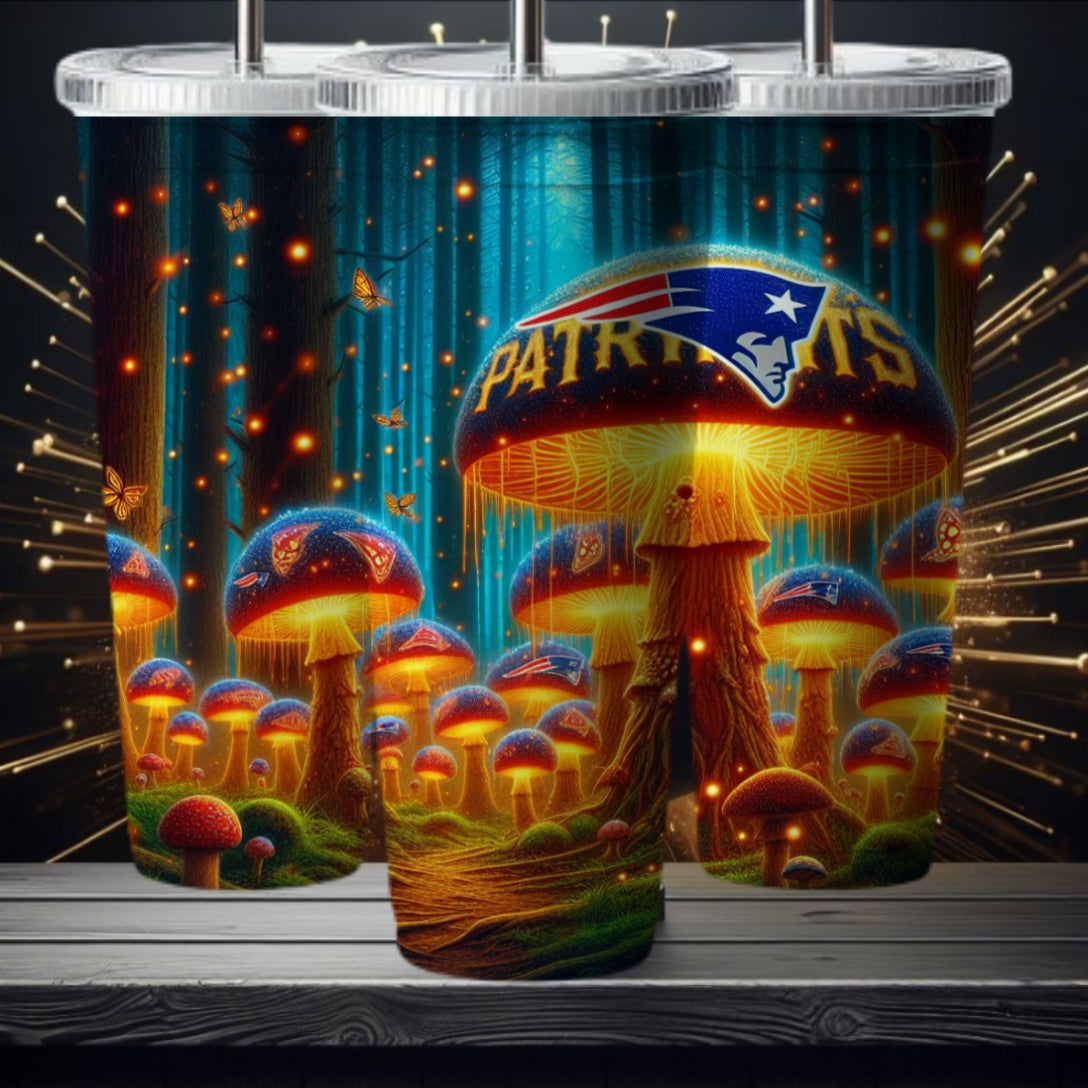 Light Football Mushroom 20oz Sublimation Tumbler Image Bundle