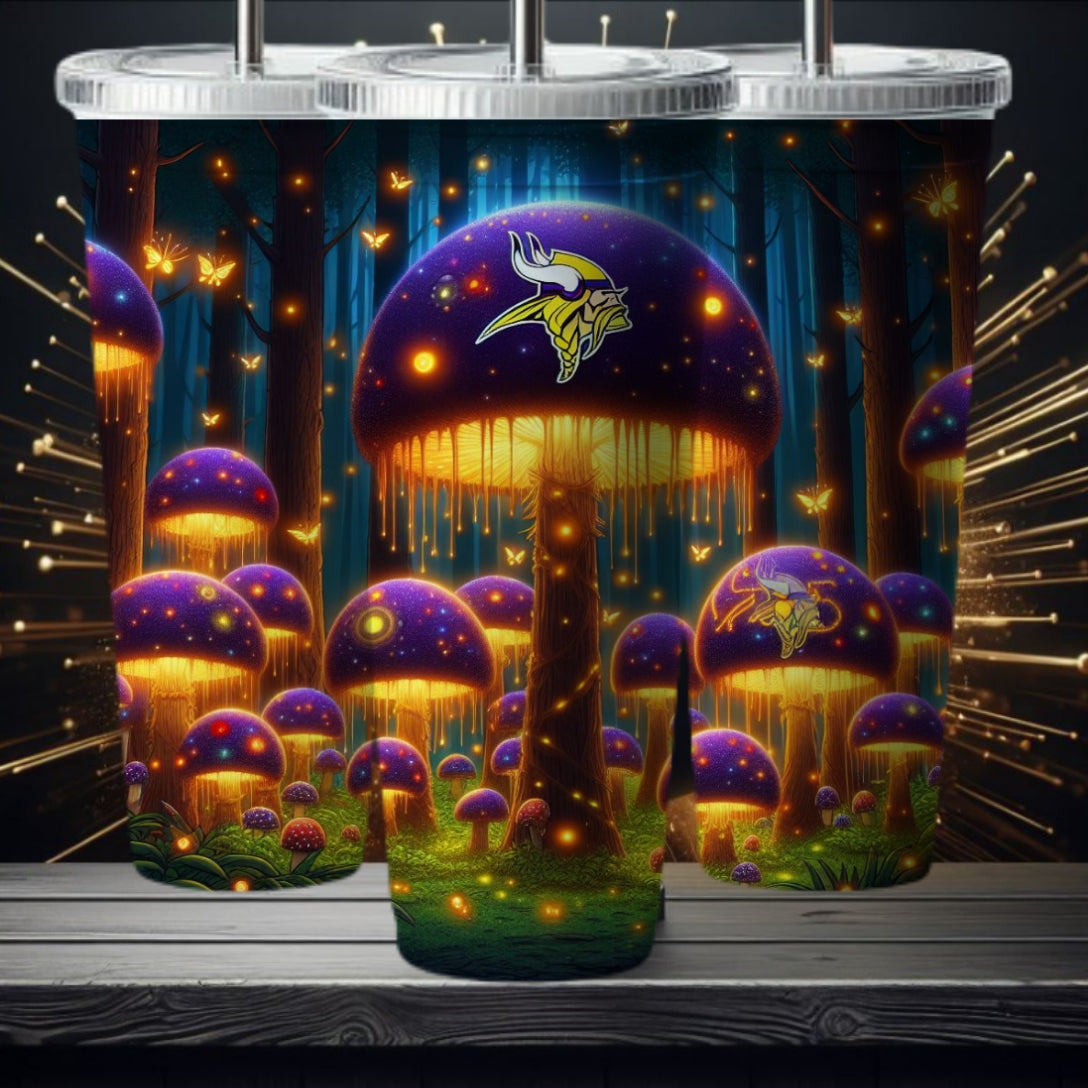 Light Football Mushroom 20oz Sublimation Tumbler Image Bundle