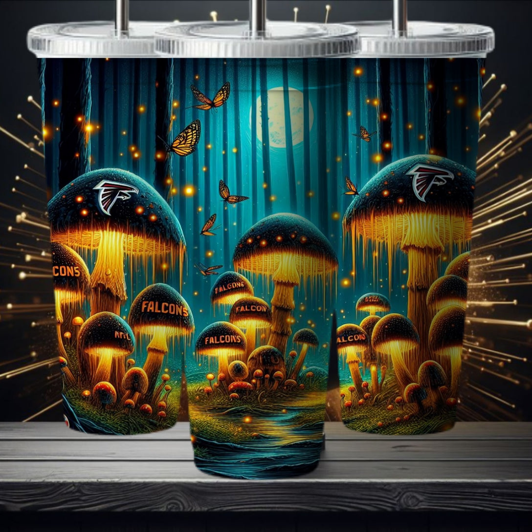 Light Football Mushroom 20oz Sublimation Tumbler Image Bundle