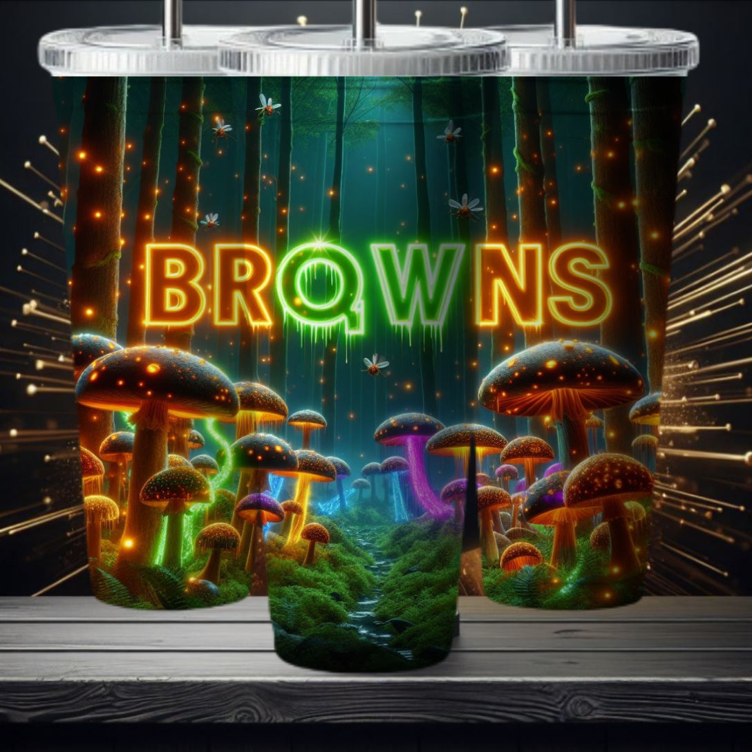 Light Football Mushroom 20oz Sublimation Tumbler Image Bundle