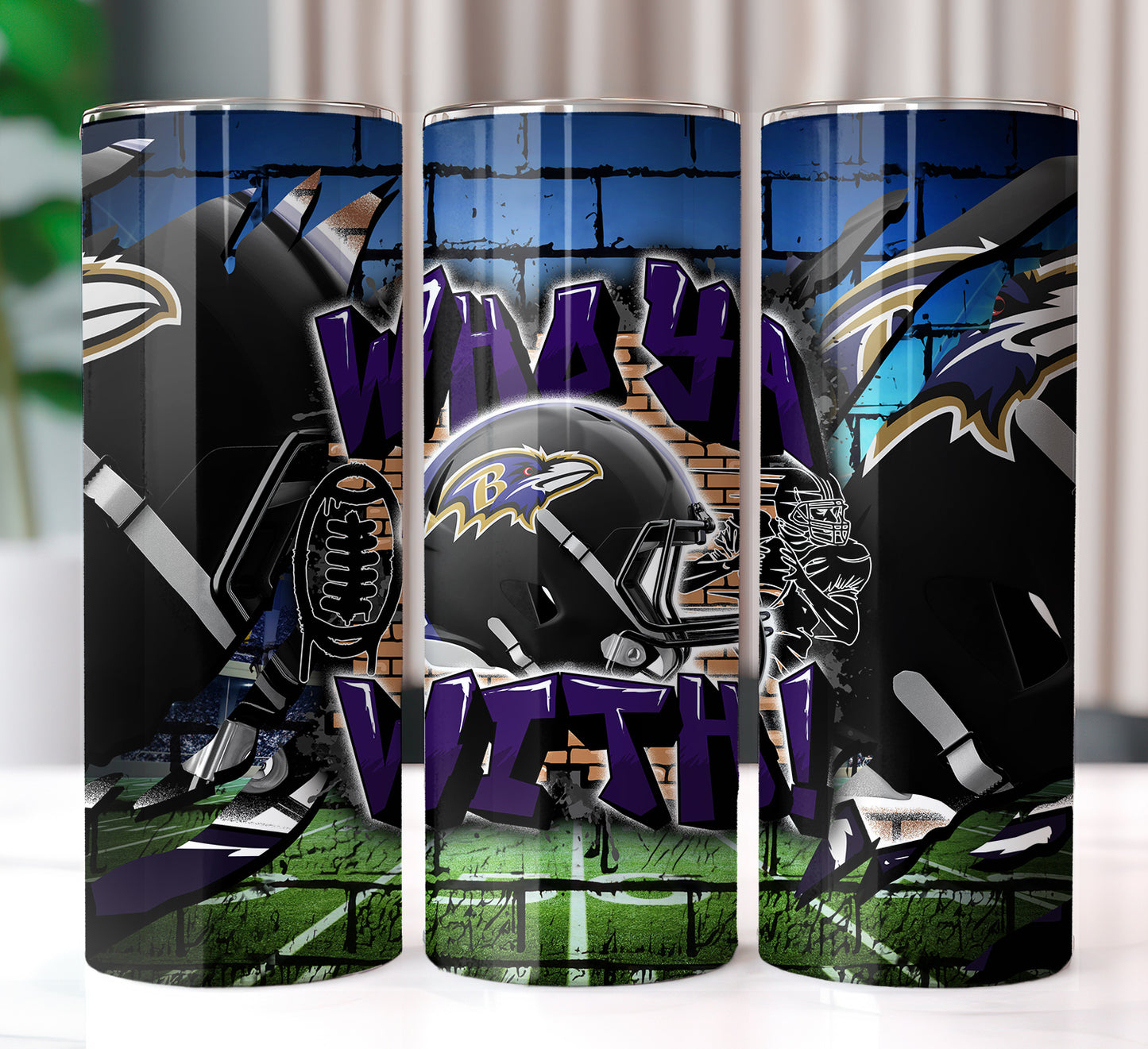 Football Sublimation 20oz Tumbler Images