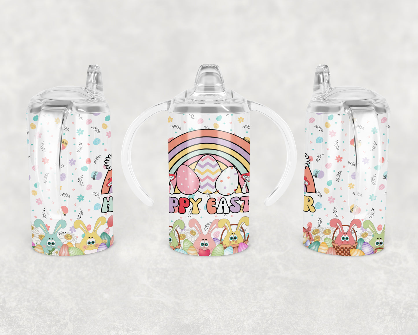 Easter Sublimation Tumbler Image Bundle for Sippy, 12oz Straight, Kids Fliptop Tumblers